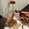 Gold and Silver Metal Vintage Bicycle Sculpture Set